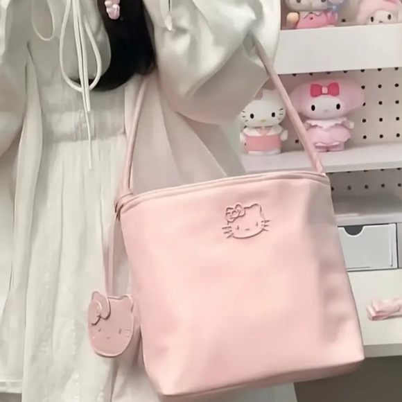 Sanrio Handbags - Sanrio for Hello Kitty Pink Nylon Shoulder Bag (Without Pendant)